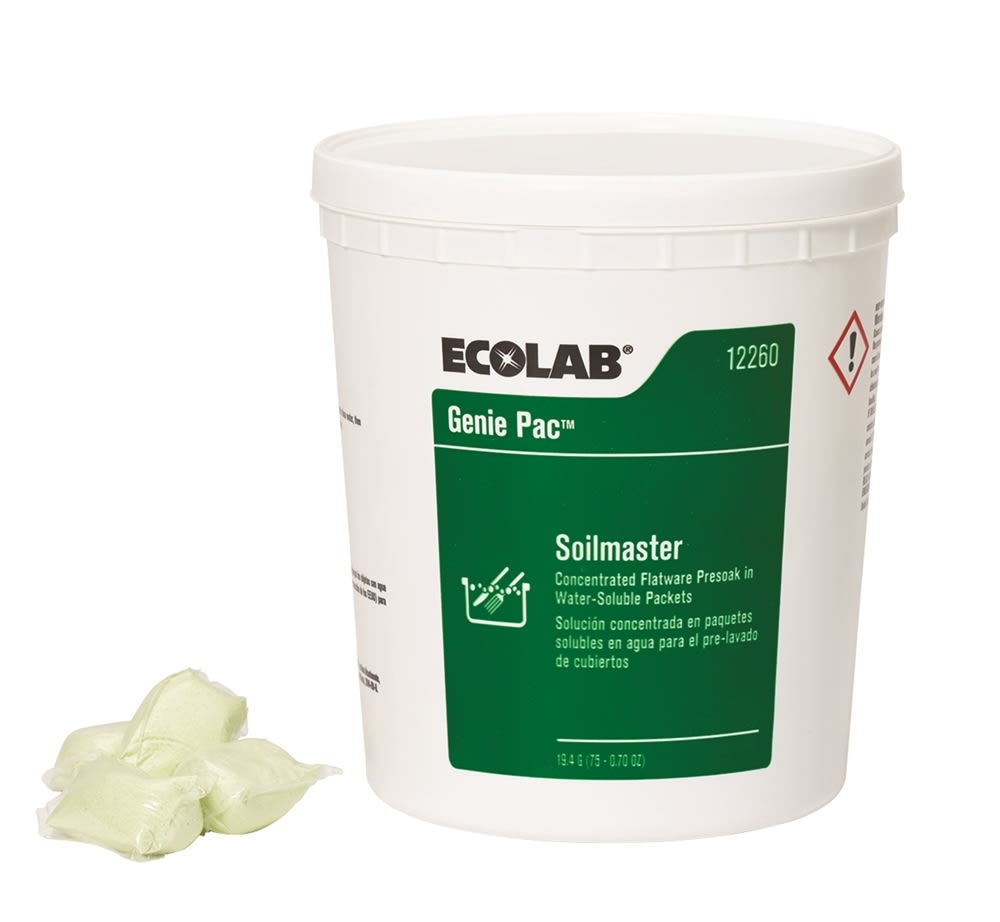 GuestSupply US | Ecolab® Genie-Pac Soilmaster® 75 Count, # 6112260